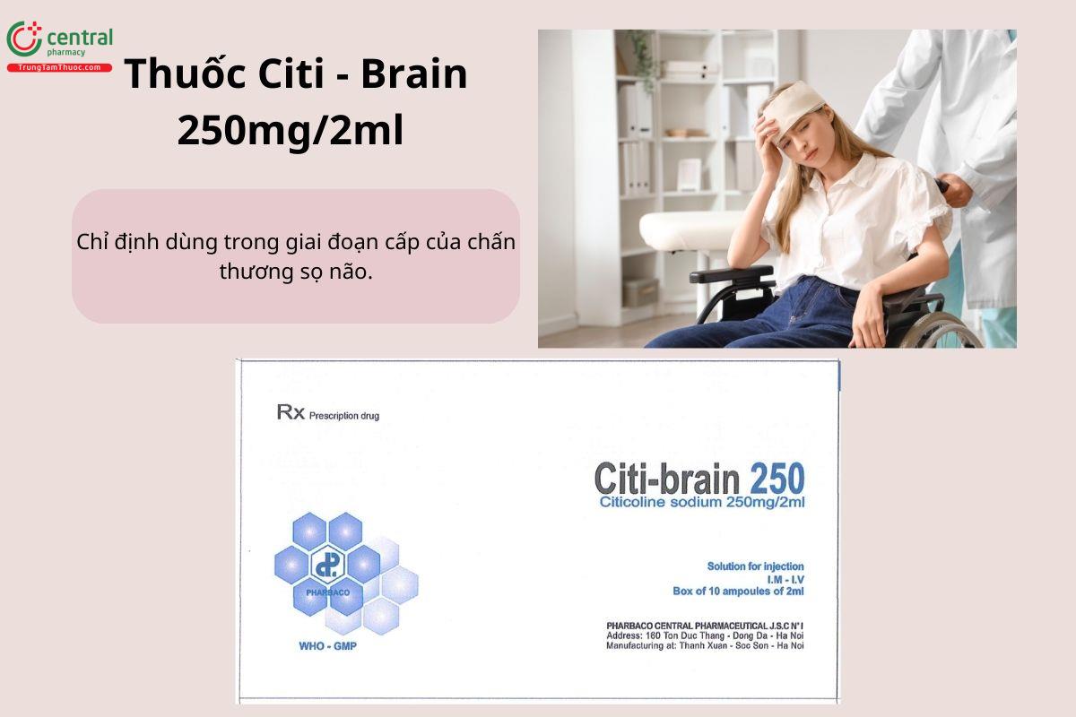 Chỉ định của  thuốc Citi - Brain 250mg/2ml