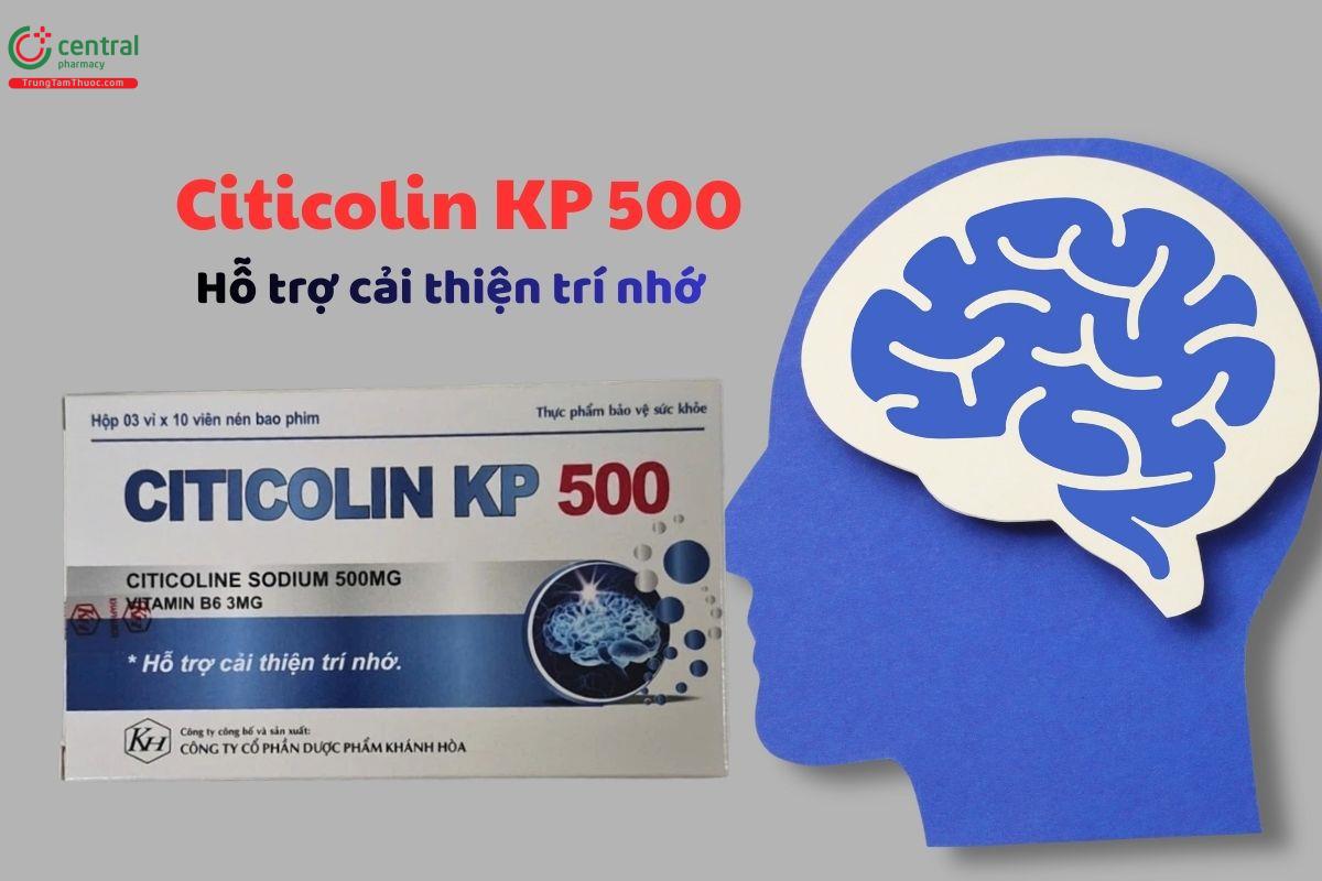 Citicolin KP 500 hỗ trợ điều trị suy giảm trí nhớ cho người lớn
