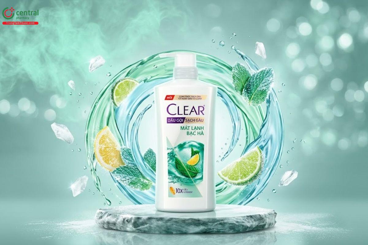 Dầu gội Clear mát lạnh bạc hà