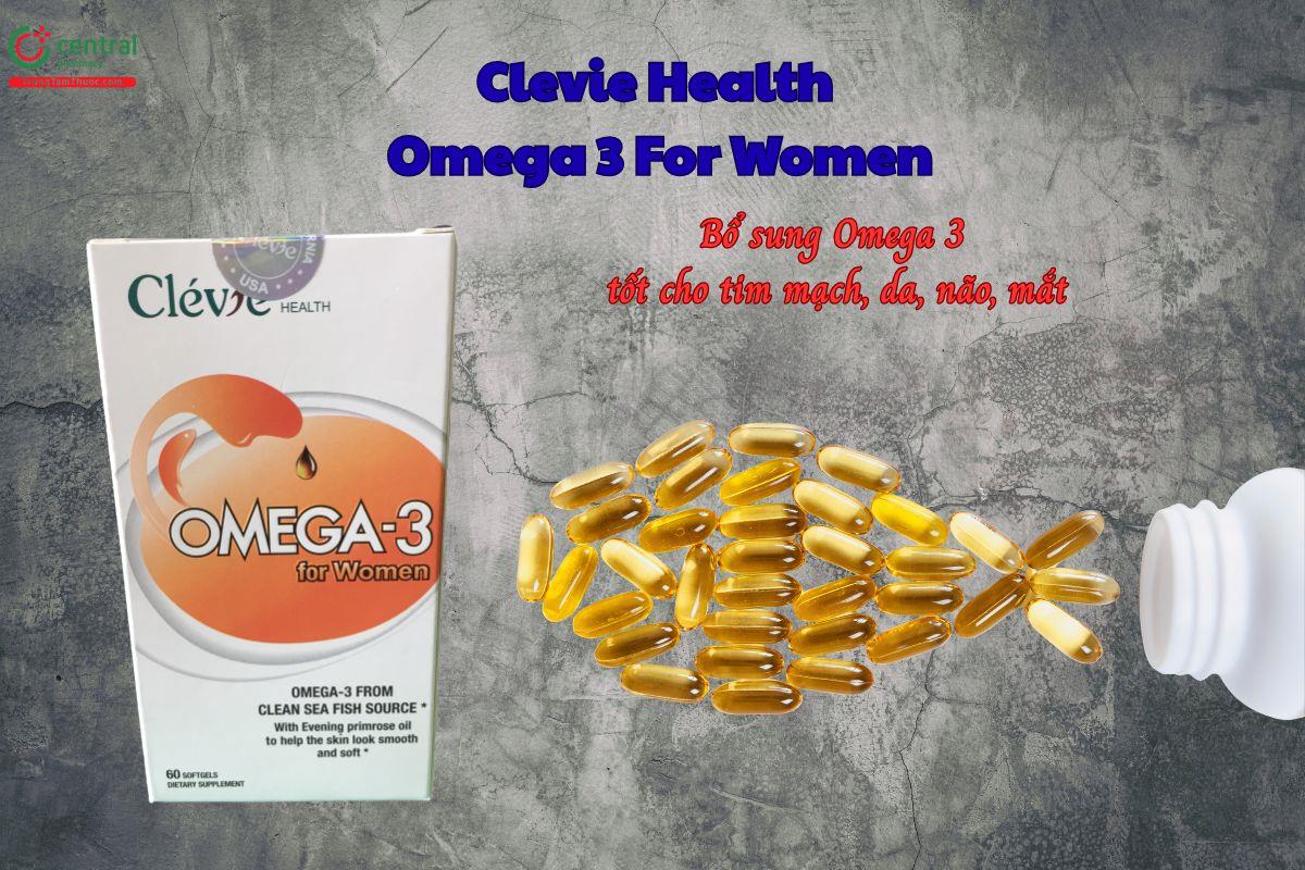 Clevie Health Omega 3 For Women tốt cho tim mạch, da, não bộ