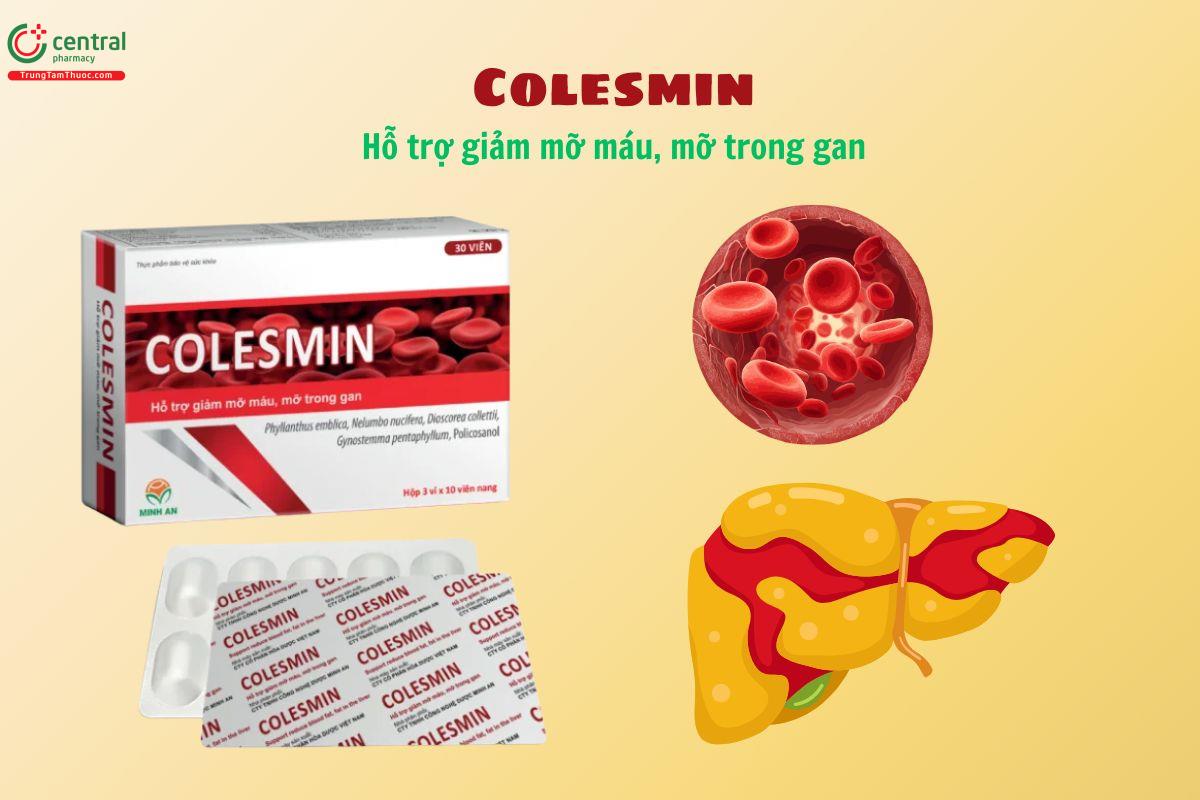 Colesmin - Giảm mỡ máu, giảm mỡ gan, bền vừng thành mạch