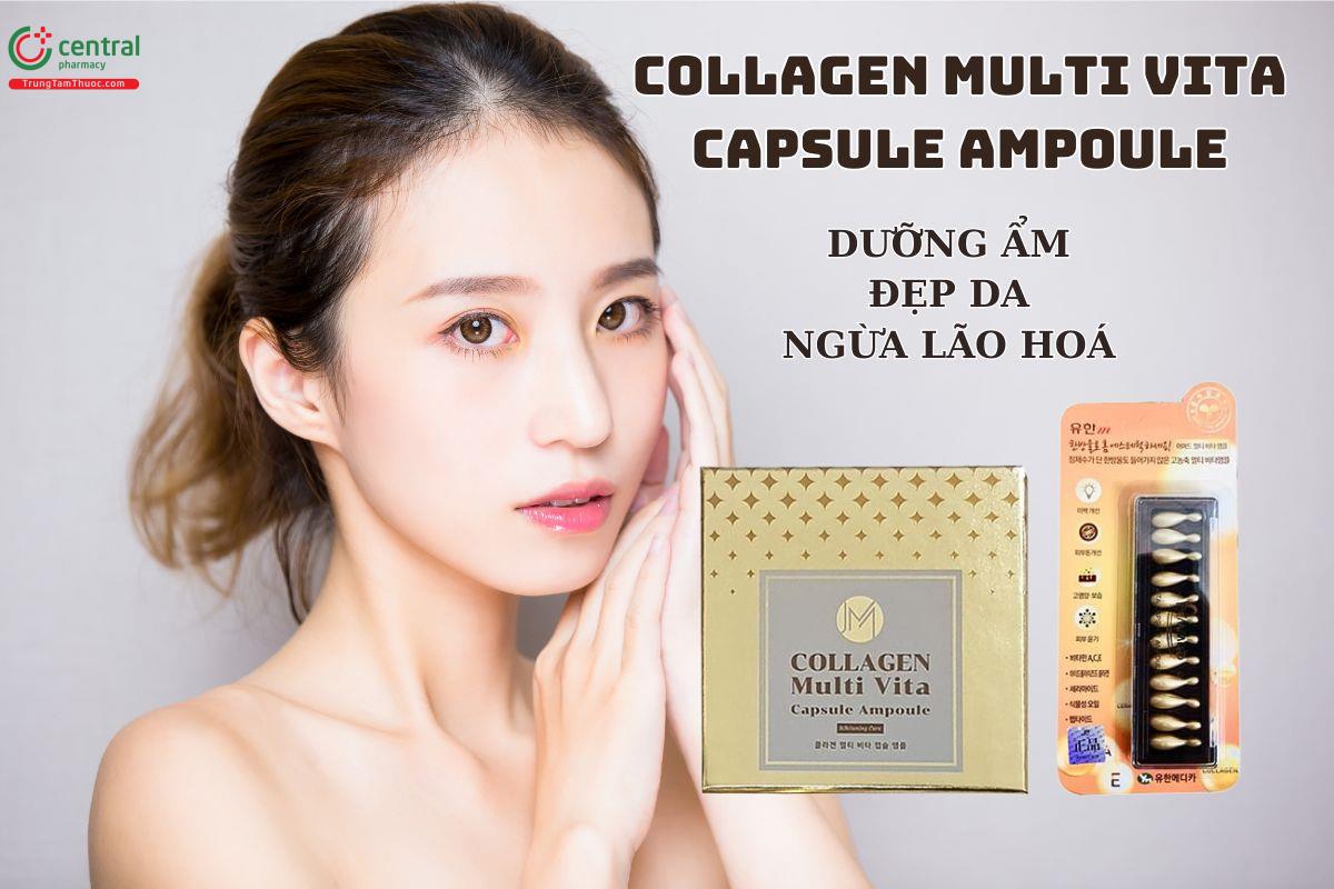 Collagen Multi Vita Capsule Ampoule ngăn ngừa lão hoá, cho da bóng khoẻ