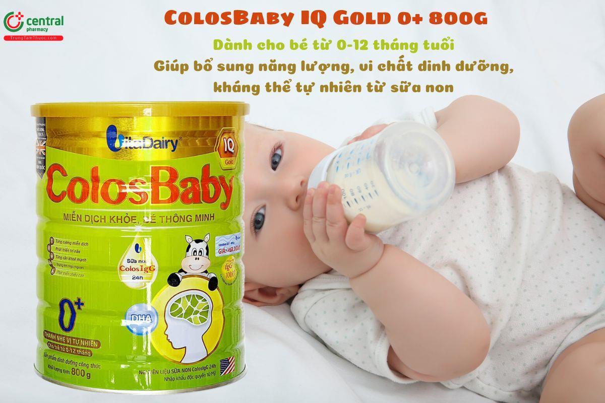 Sữa ColosBaby IQ Gold 0+ 800g - Tăng cường miễn dịch, giúp bé thông minh