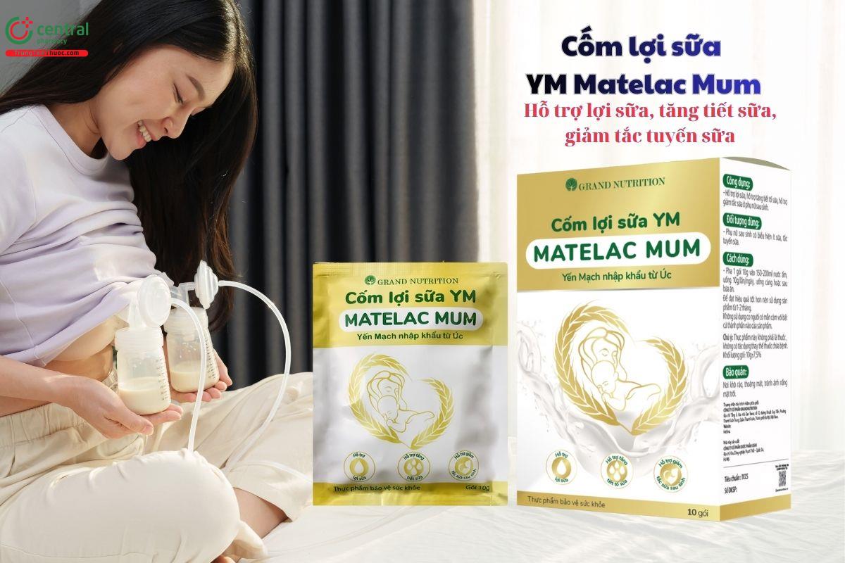 Cốm lợi sữa YM Matelac Mum - Lợi sữa, giảm tắc tuyến sữa
