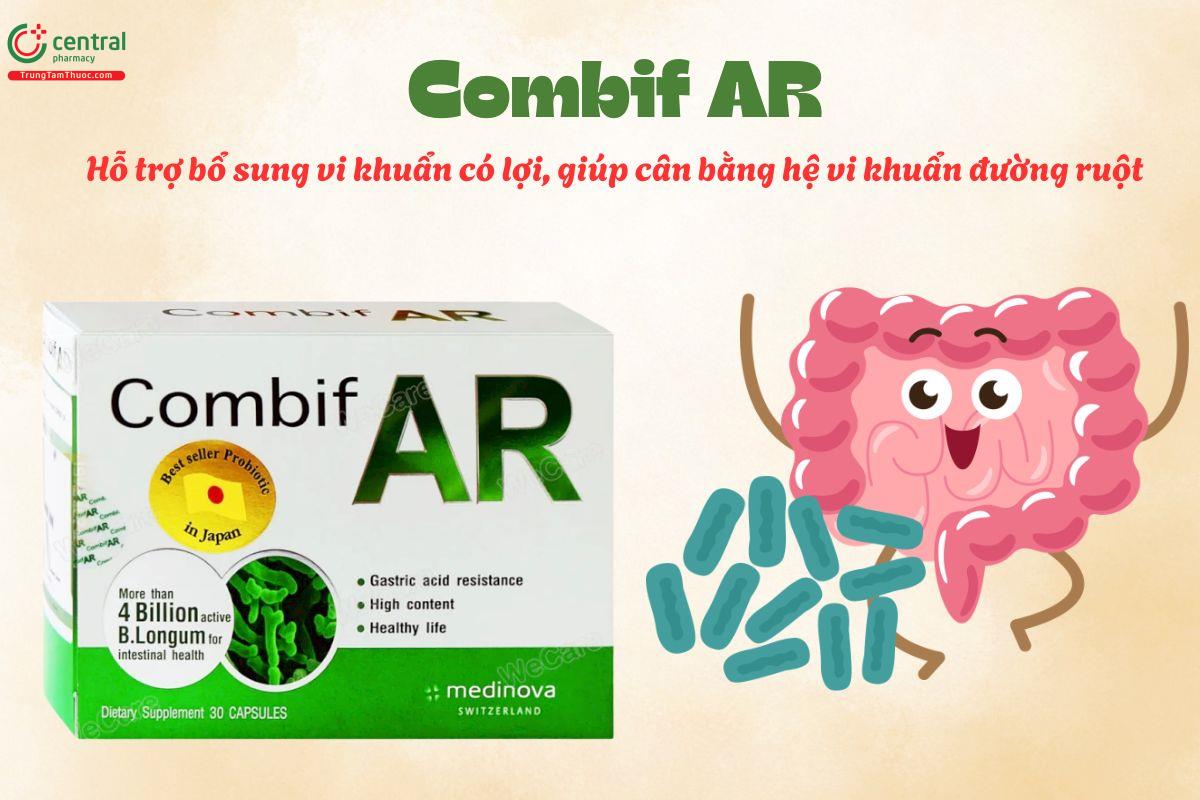 Combif AR bổ sung lợi khuẩn, giúp cân bằng hệ vi sinh đường ruột