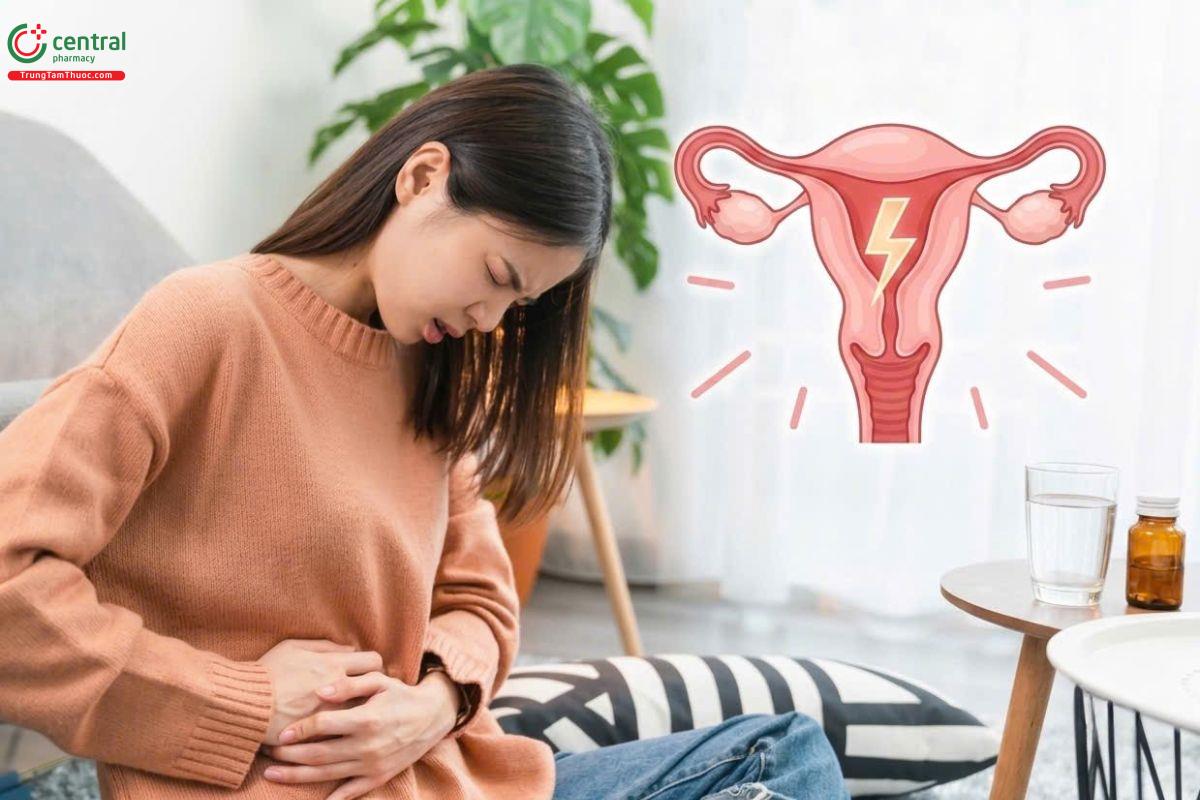 Cơn đau bụng kinh trong kỳ kinh nguyệt khiến bạn nữ khó chịu