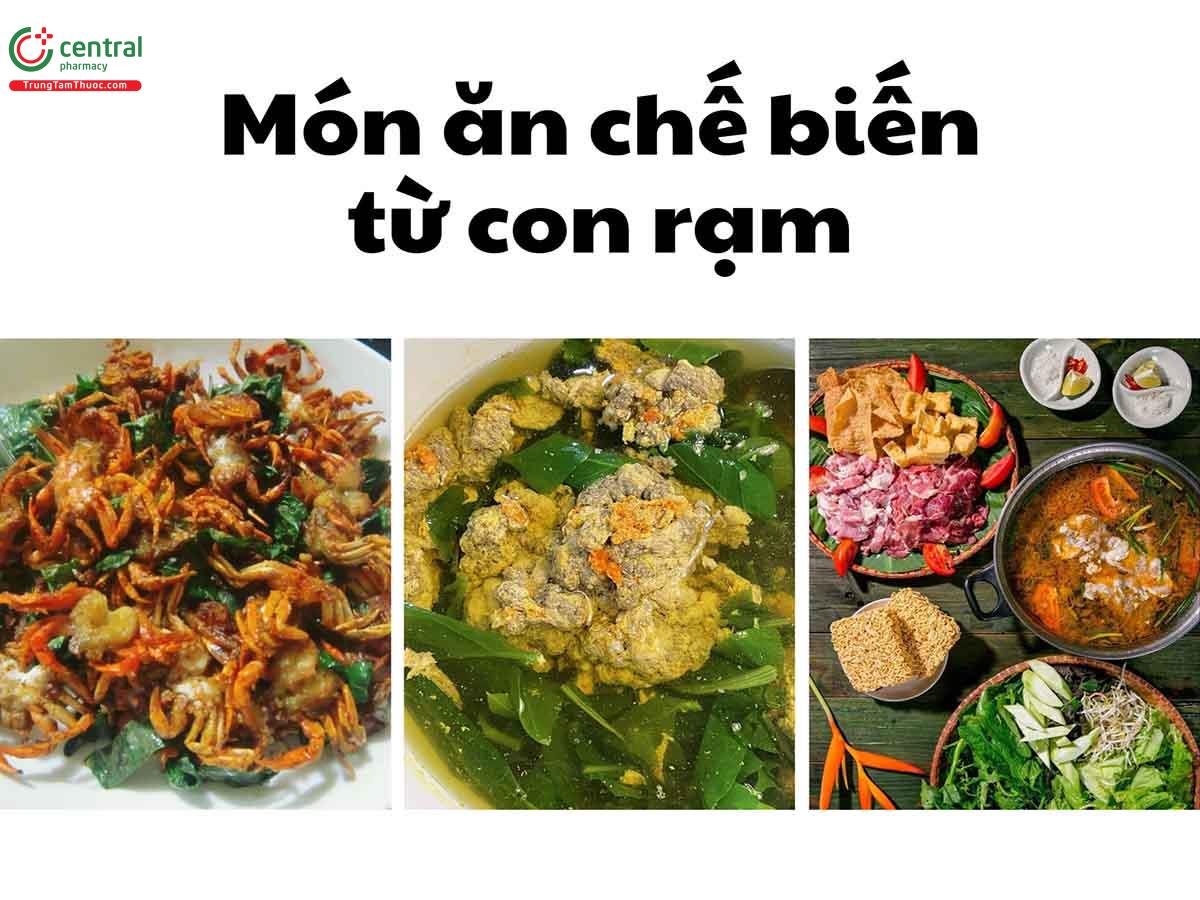 Món ăn chế biến từ con Rạm