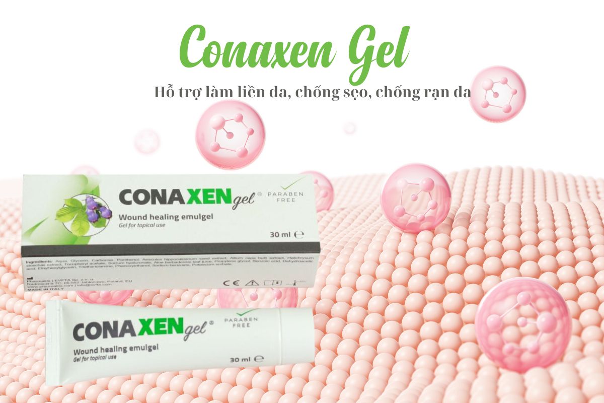 Conaxen Gel hỗ trợ làm liền vết thương, chống sẹo, chống rạn da