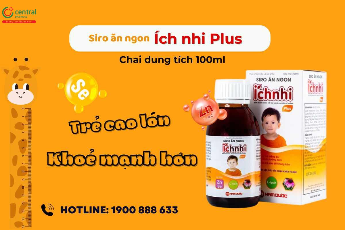 Tác dụng Sản phẩm Siro Ăn Ngon Ích Nhi Plus 100ml (Dạng chai)