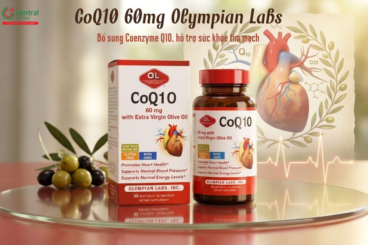 CoQ10 60mg Olympian Labs - Bảo vệ và tăng cường sức khỏe tim mạch