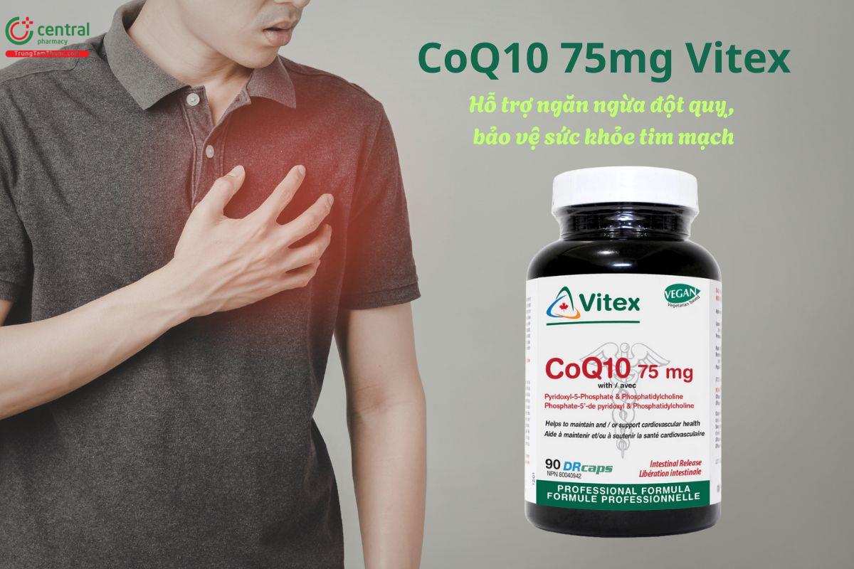 CoQ10 75mg Vitex hỗ trợ tăng cường sức khỏe tim mạch