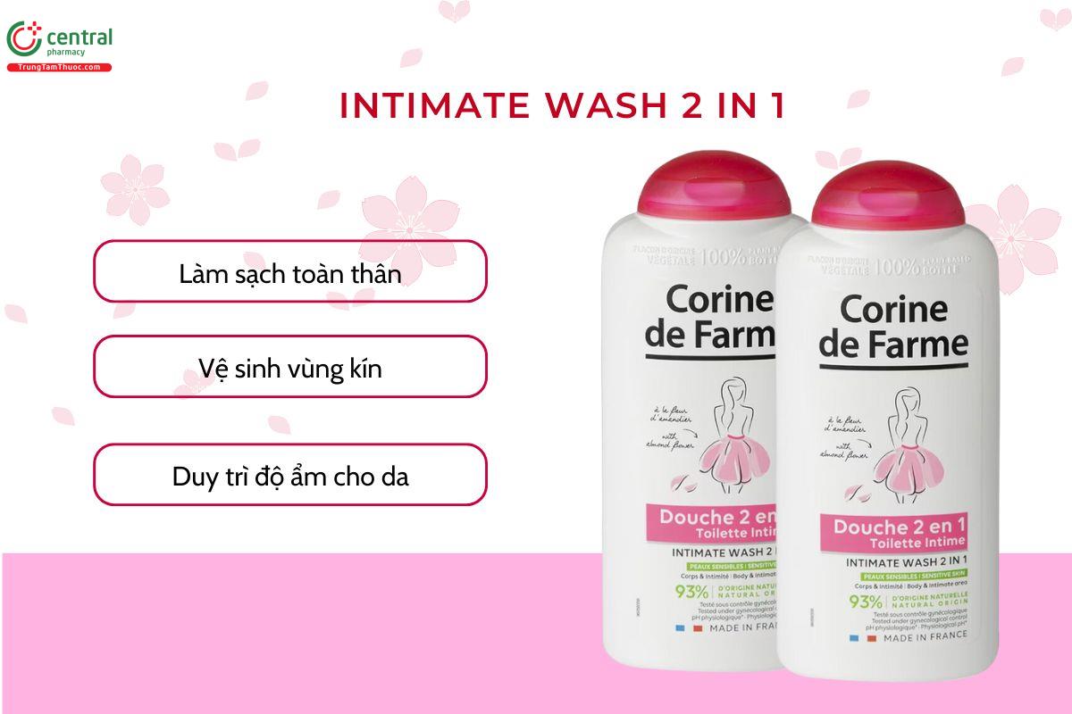 Công dụng sữa tắm Corine de Farme Intimate Wash 2 in 1