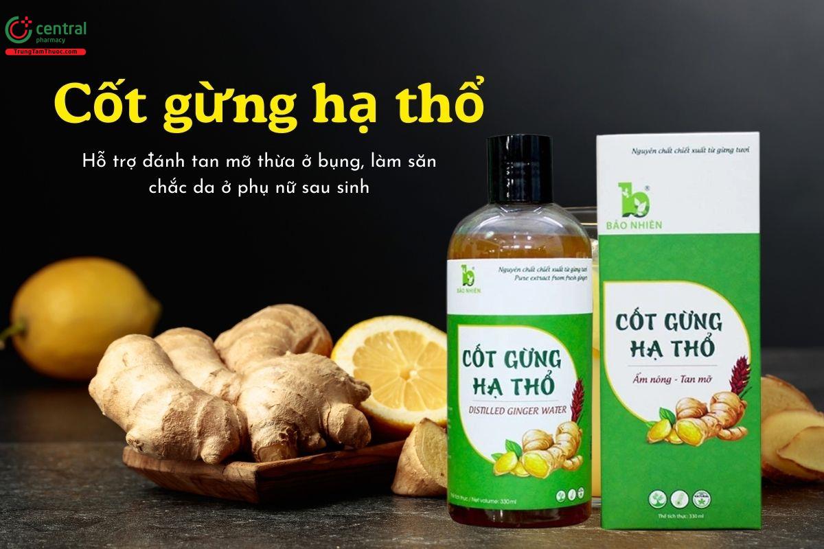 Cốt gừng hạ thổ Bảo Nhiên 330ml giúp tan mỡ thừa cho phụ nữ sau sinh