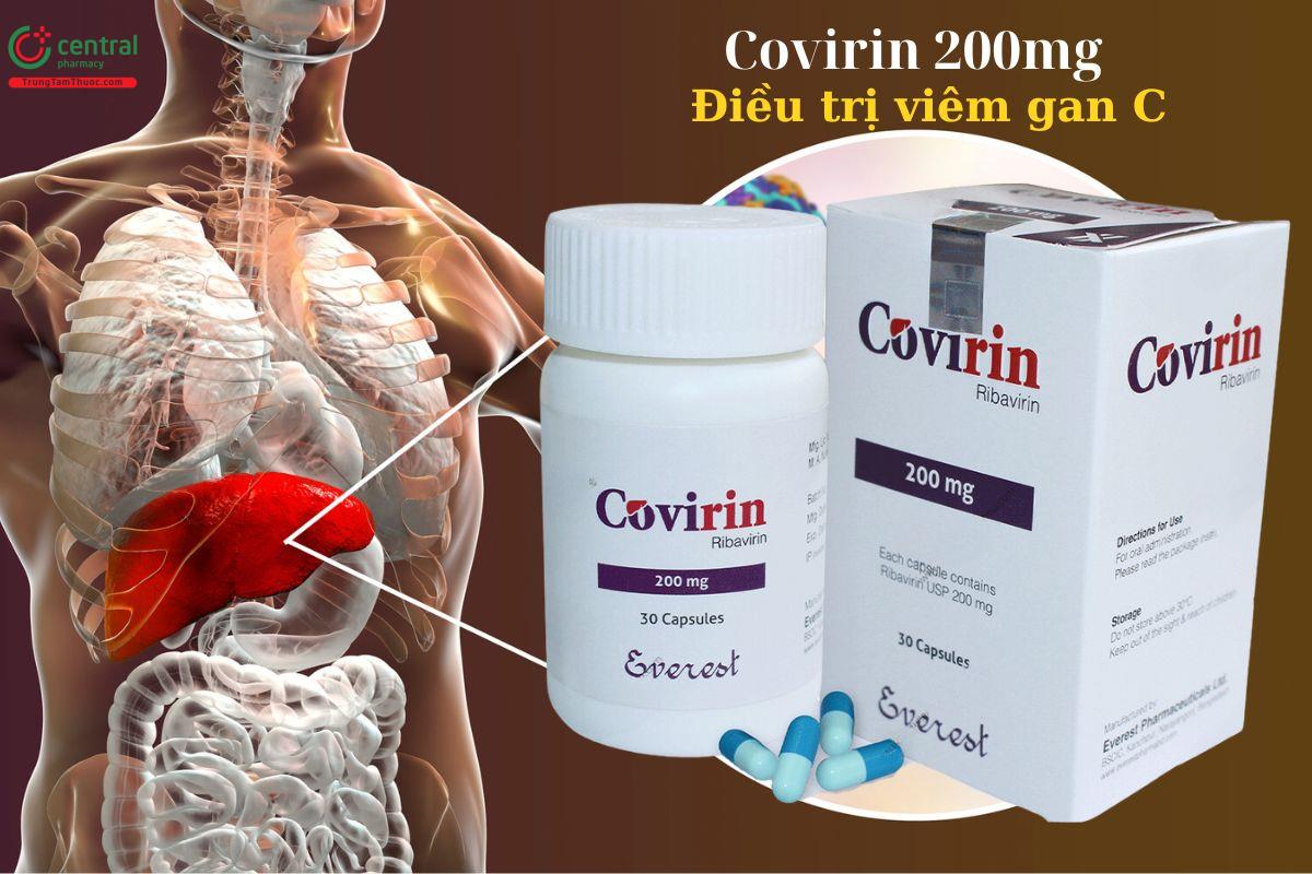 Thuốc Covirin 200mg điều trị viêm gan C cho người lớn