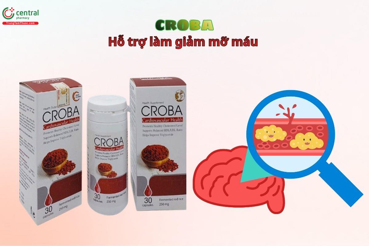 Croba hỗ trợ giảm mỡ máu, giảm nguy cơ xơ vữa động mạch