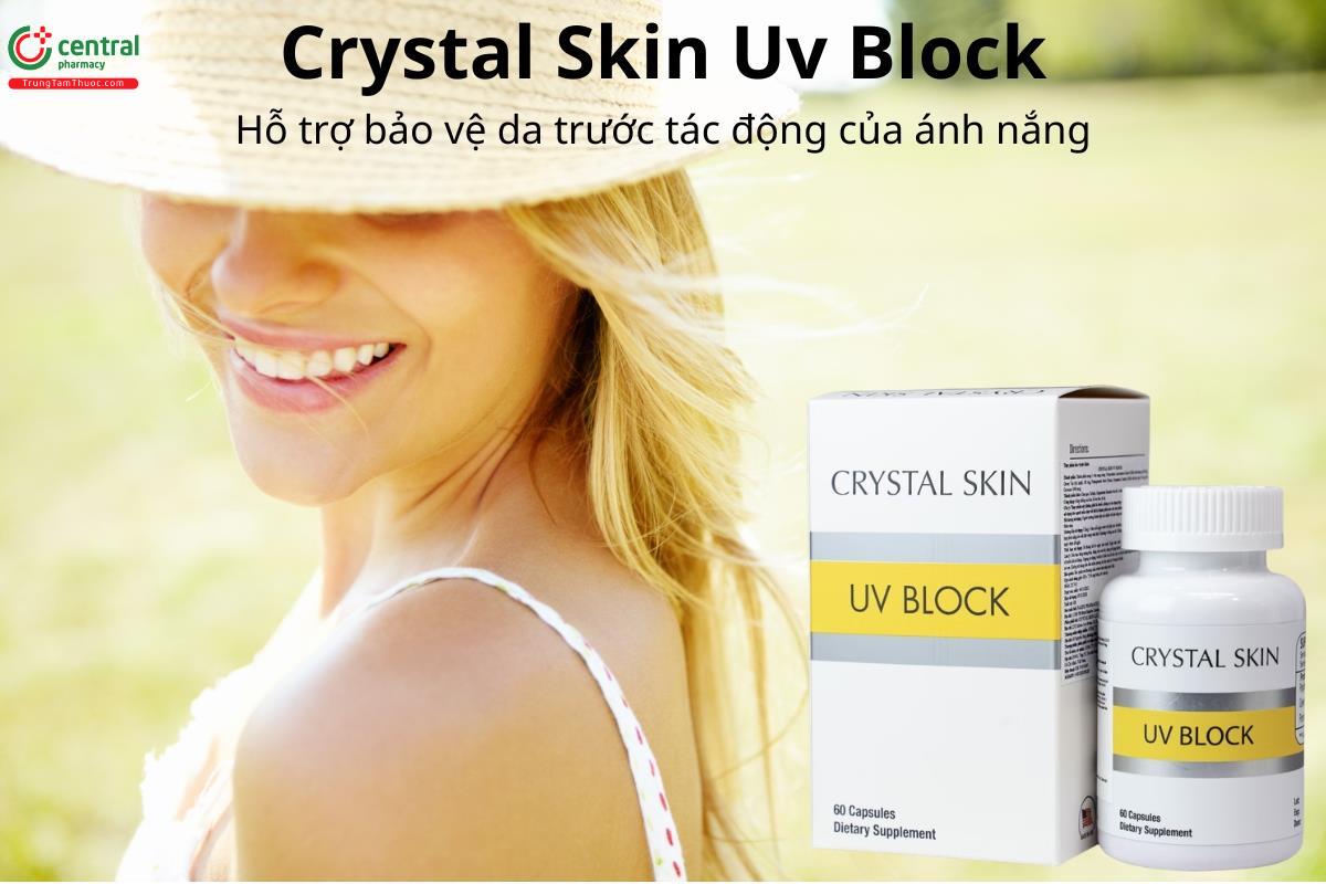 Crystal Skin Uv Block hỗ trợ bảo vệ da trước tác động của ánh nắng