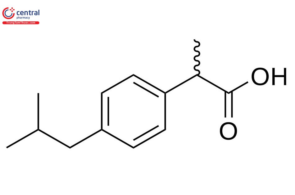 Cấu trúc hoá học của Ibuprofen