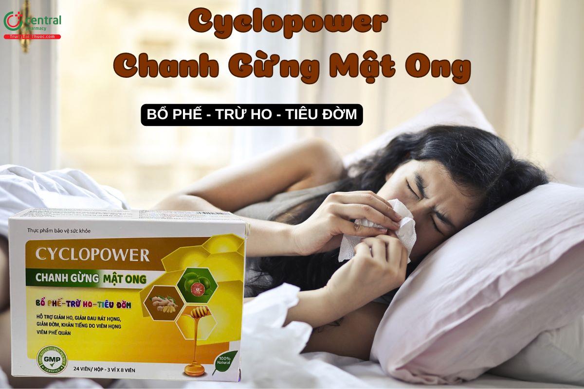 Cyclopower Chanh Gừng Mật Ong - Hỗ trợ giảm ho, giảm đau rát họng