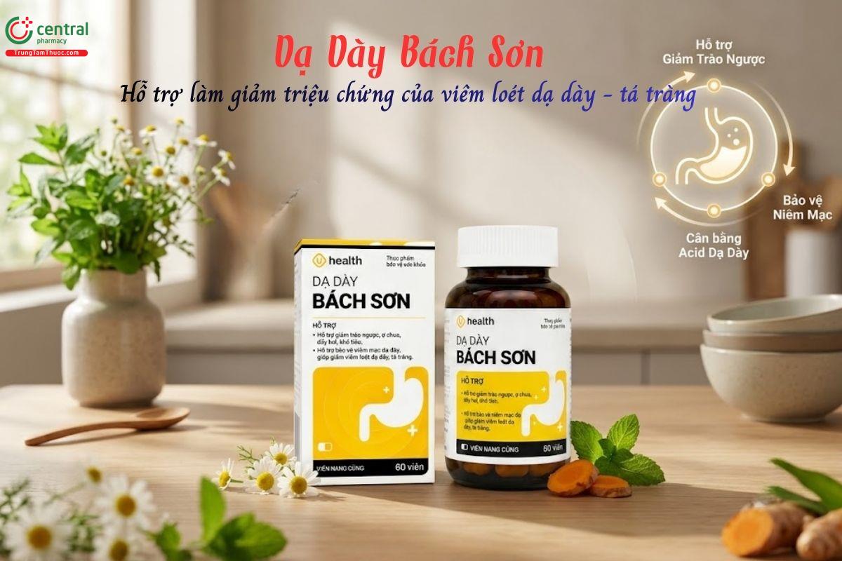 Dạ Dày Bách Sơn giúp bảo vệ niêm mạc dạ dày, giảm acid dịch vị