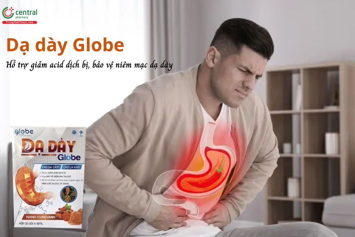 Dạ dày Globe - Hỗ trợ giảm acid dịch vị, giảm đau dạ dày, ợi hơi