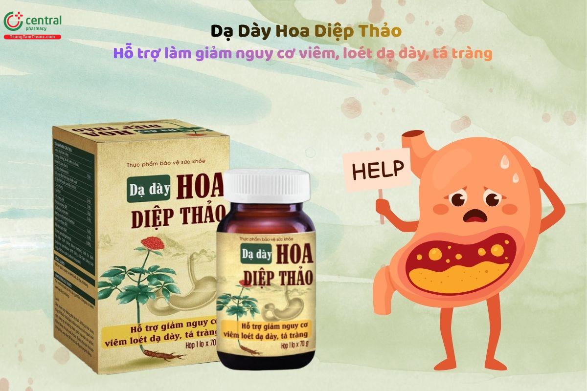 Dạ Dày Hoa Diệp Thảo - Giảm nguy cơ viêm loét dạ dày, tá tràng