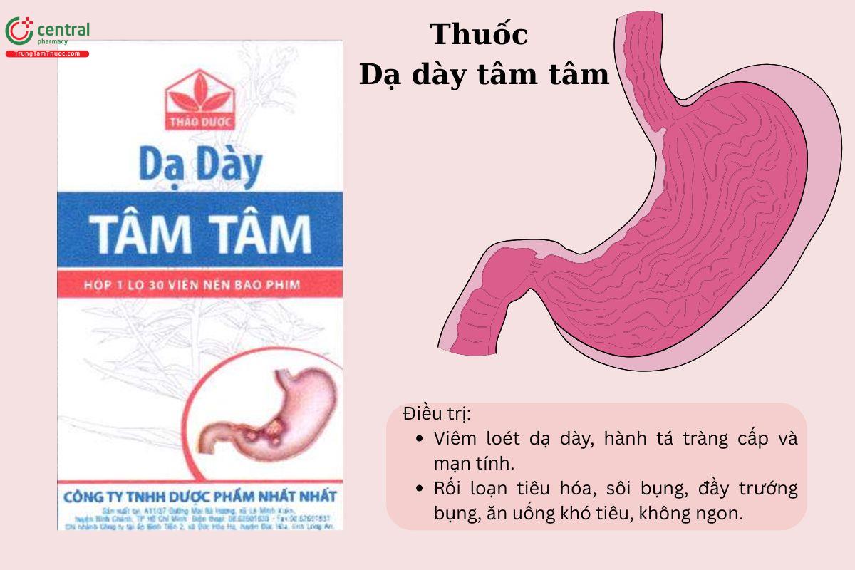 Chỉ định của thuốc Dạ dày tâm tâm