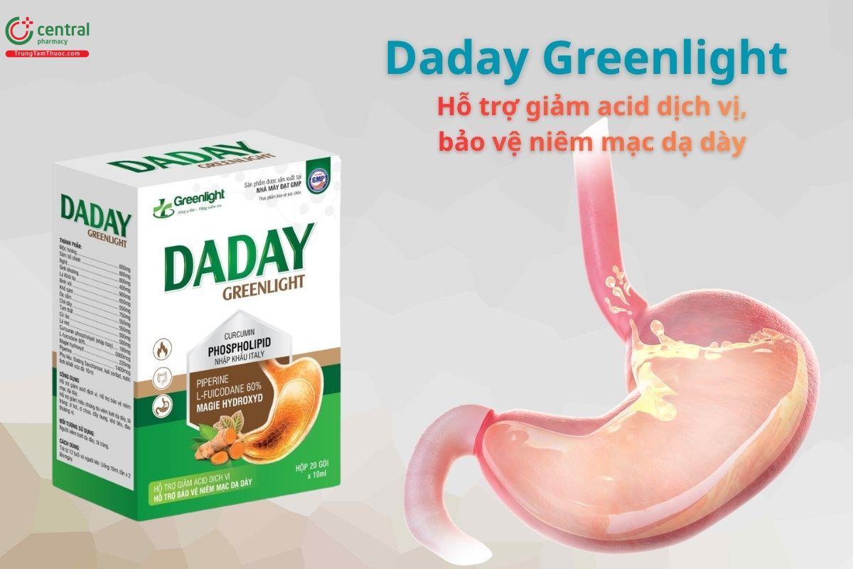 Daday Greenlight giúp giảm acid dạ dày, bảo vệ niêm mạc dạ dày