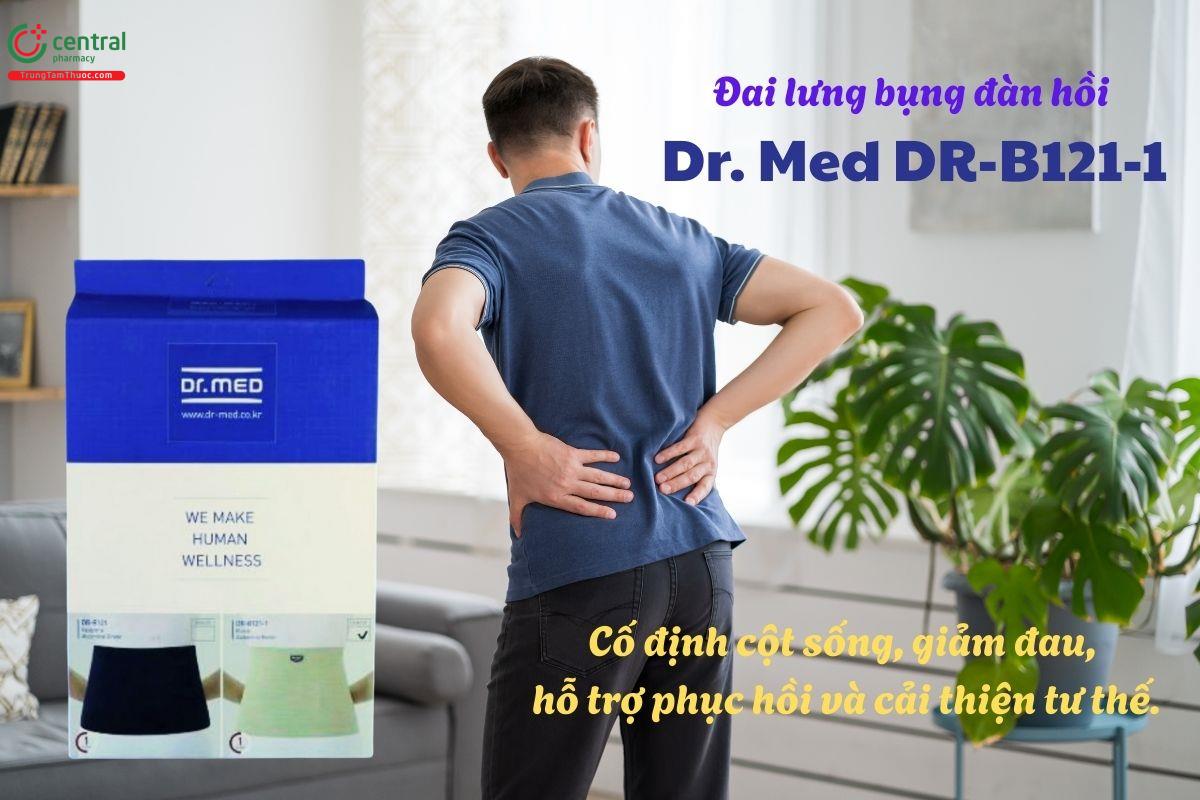 Đai lưng bụng đàn hồi Dr. Med DR-B121-1 giúp cố định cột sống, giảm đau, hỗ trợ phục hồi và cải thiện tư thế