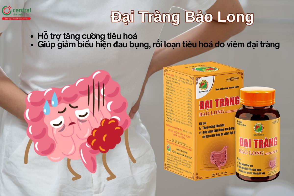 Viên uống Đại Tràng Bảo Long giúp tăng cường tiêu hoá, giảm đau bụng do viêm đại tràng