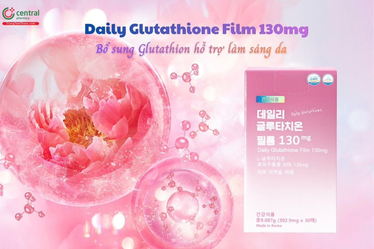 Daily Glutathione Film 130mg giúp làm sáng da, đều màu da, mờ nám