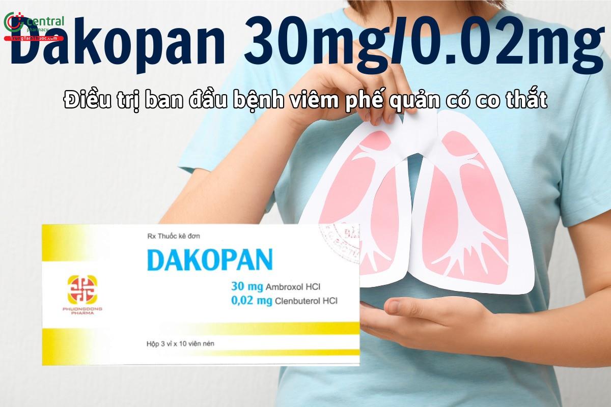 Thuốc Dakopan 30mg/0.02mg điều trị viêm phế quản có kèm co thắt phế quản