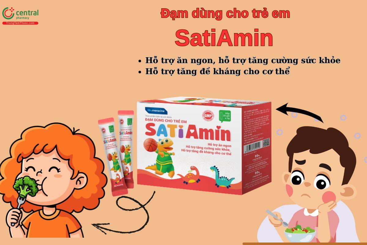 Đạm dùng cho trẻ em SatiAmin giúp ăn ngon, tăng cường sức đề kháng cho trẻ em