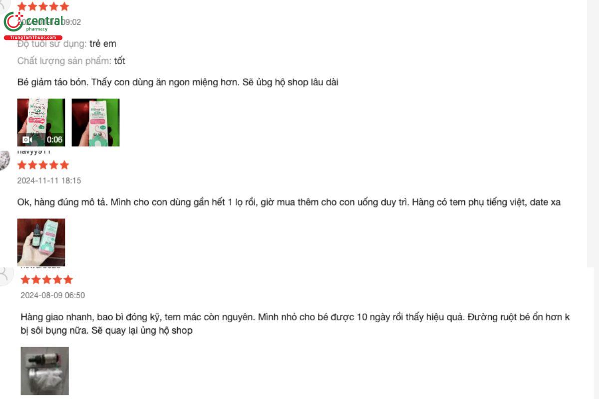 Đánh giá của khách hàng về men vi sinh Ocecri