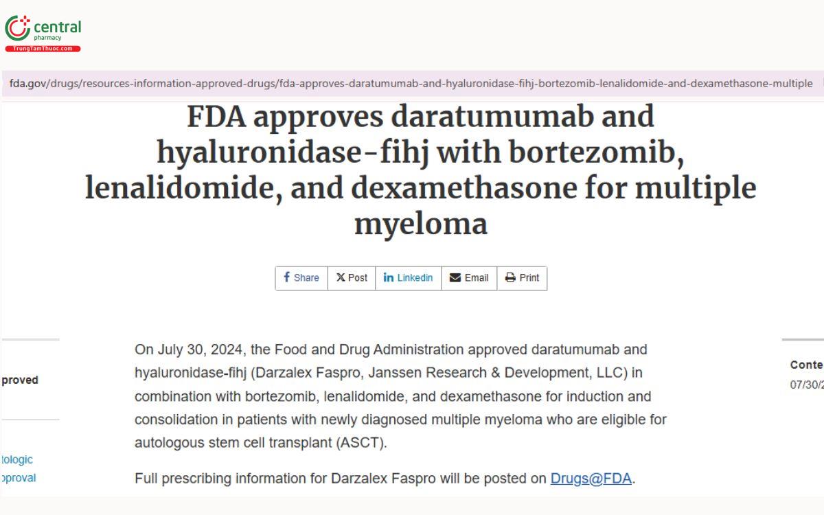 Chỉ định Daratumumab