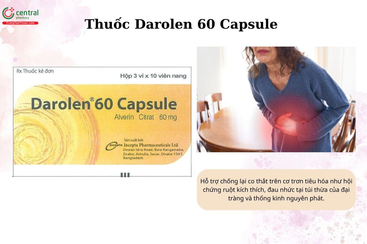 Chỉ định của thuốc Darolen 60 Capsule