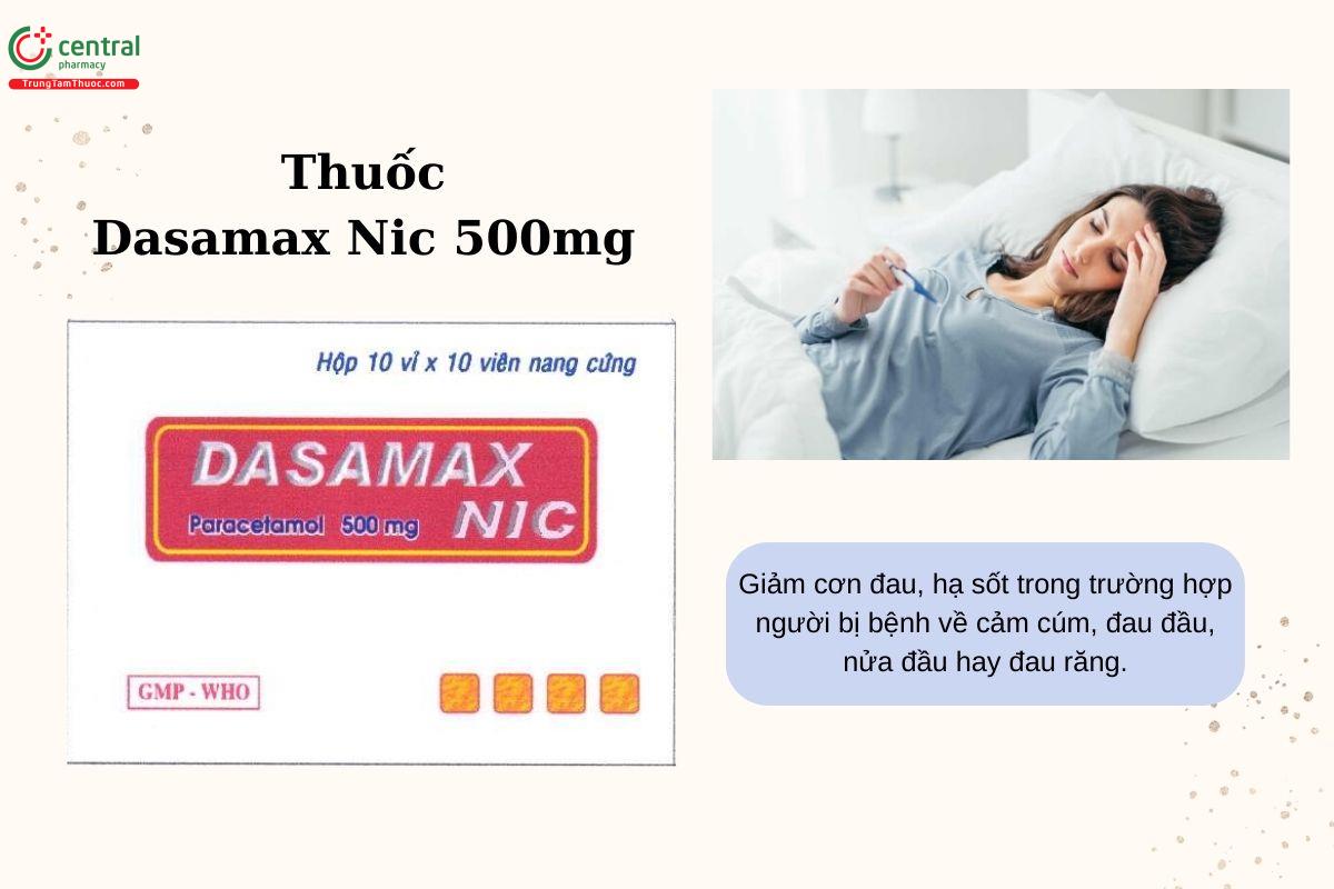 Chỉ định của thuốc Dasamax Nic 500mg
