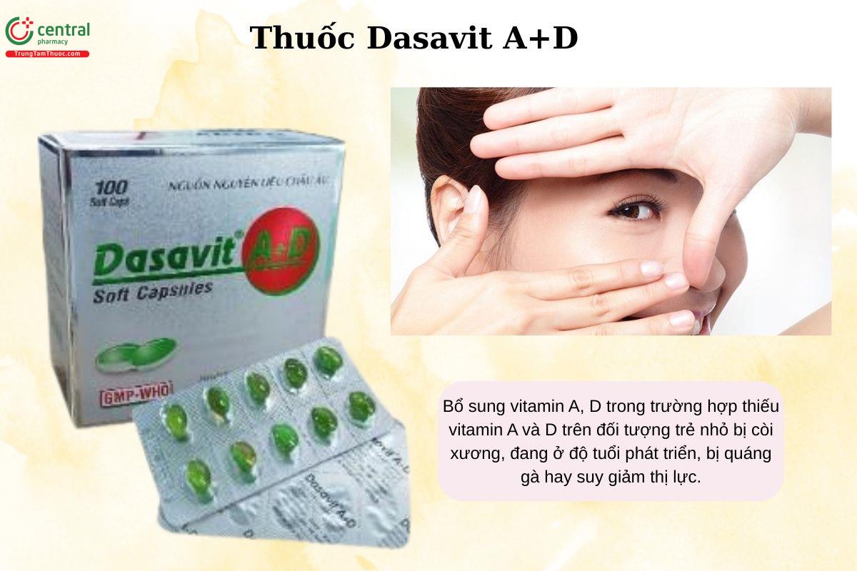 Chỉ định của thuốc Dasavit A+D