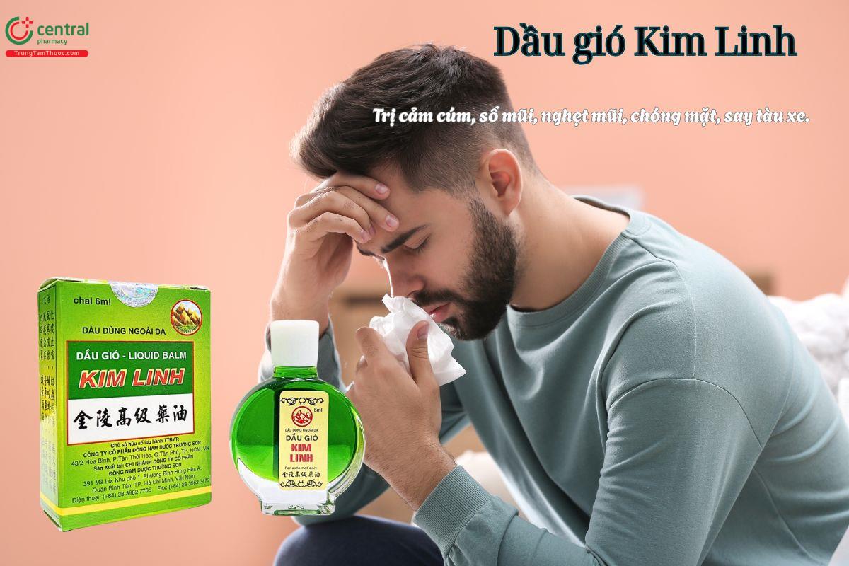 Dầu Gió Kim Linh giảm ho, sổ mũi, say tàu xe,...
