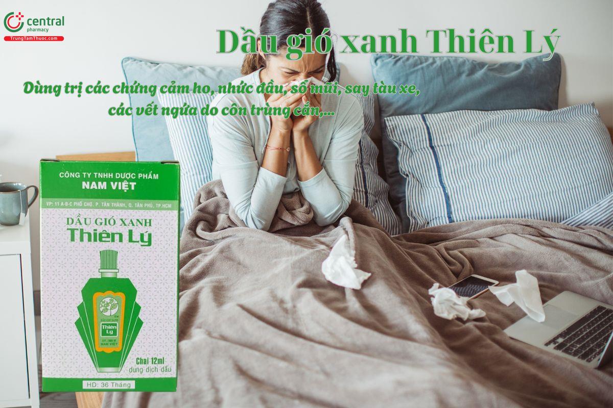 Dầu gió xanh Thiên Lý giúp trị sổ mũi, nhức đầu, vết ngứa do côn trùng cắn,..