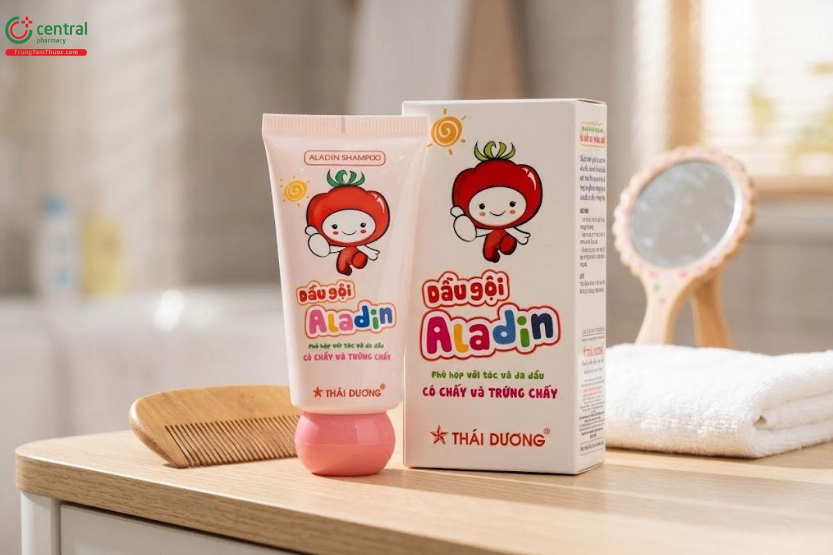 Dầu gội dược liệu trị chấy Aladin.