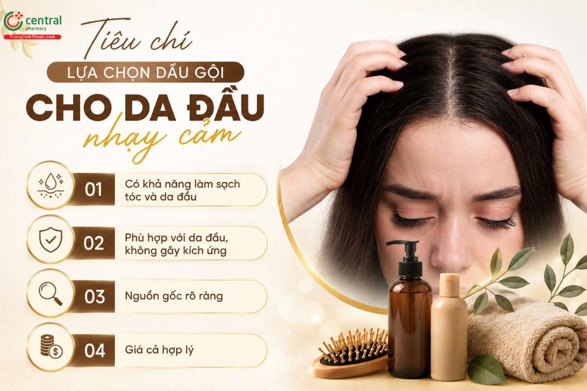 Tiêu chí lựa chọn dầu gội cho da đầu nhạy cảm