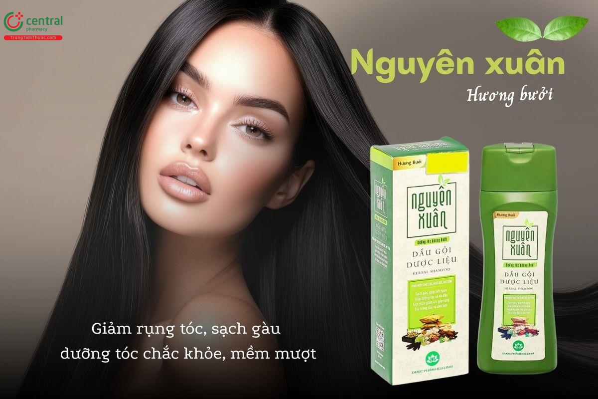 Dầu gội dược liệu Nguyên Xuân hương bưởi 250ml giảm rụng tóc, sạch gàu, dưỡng tóc chắc khỏe, mềm mượt