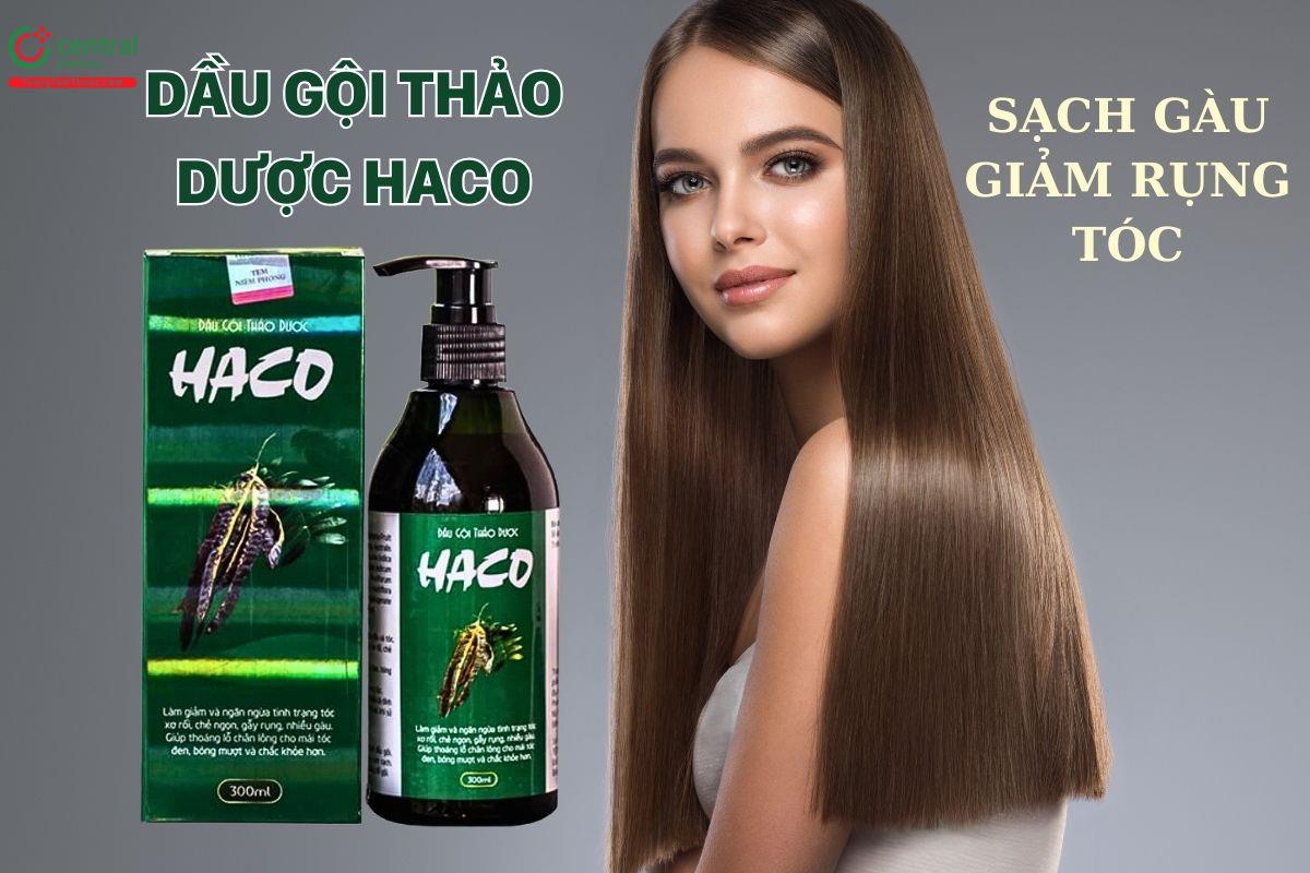 Dầu gội thảo dược Haco hỗ trợ làm sạch gàu và giảm rụng tóc