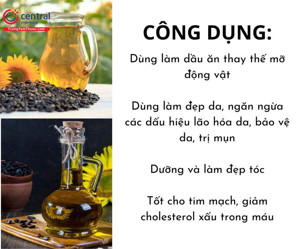 Một số công dụng của dầu hướng dương