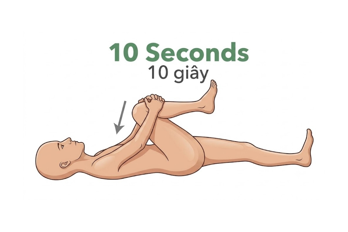 Bước 2: Nằm sát trị đau lưng