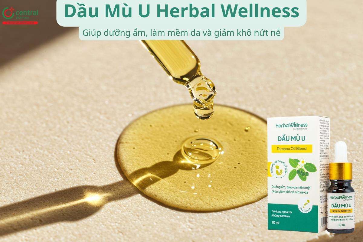 Dầu Mù U Herbal Wellness dưỡng ẩm, làm mềm da, giảm khô nứt nẻ