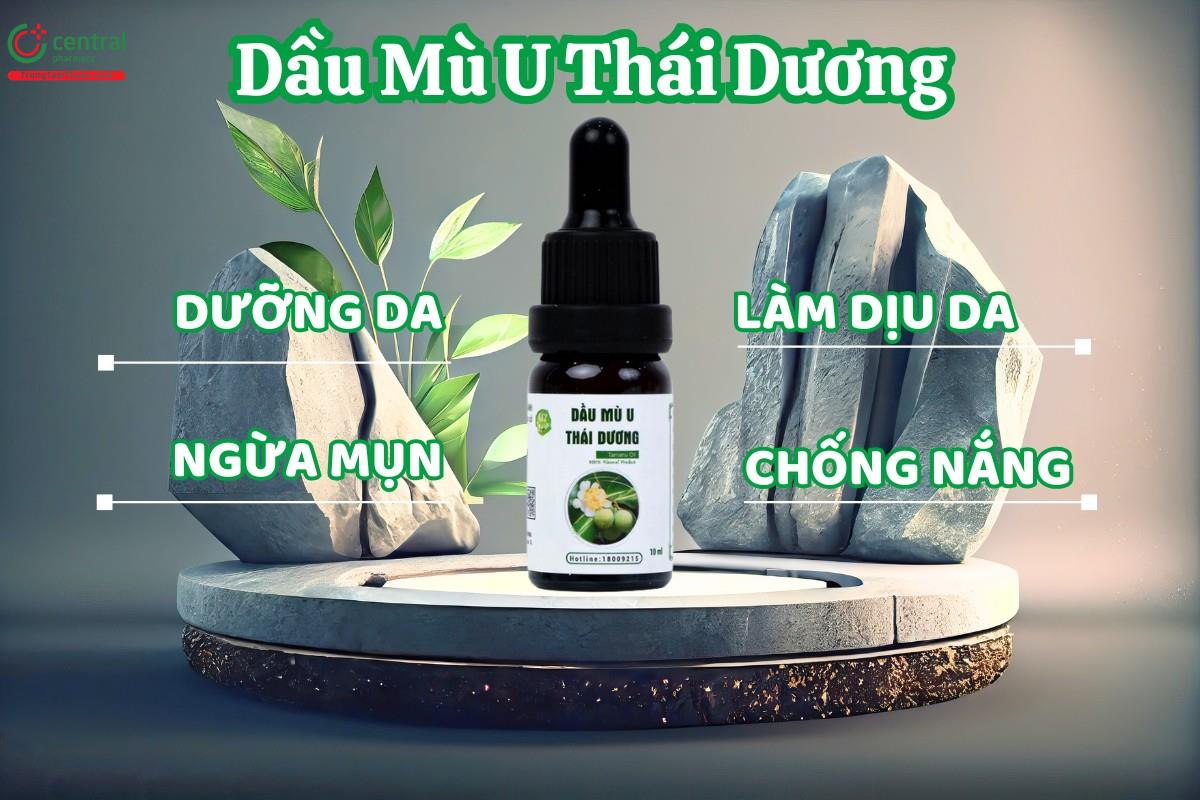 Dầu Mù U Thái Dương Đất Việt 10ml hỗ trợ trị bỏng, làm lành vết thương 