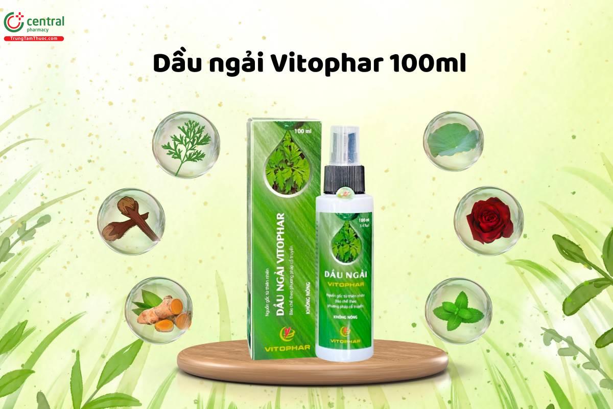 Dầu ngải Vitophar 100ml hỗ trợ giảm đau nhức, phù nề hiệu quả