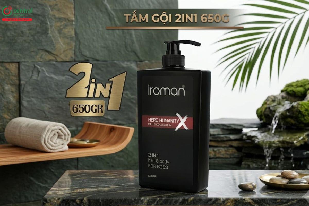 Dầu gội sữa tắm 2 trong 1 Ironman Hero Humanity