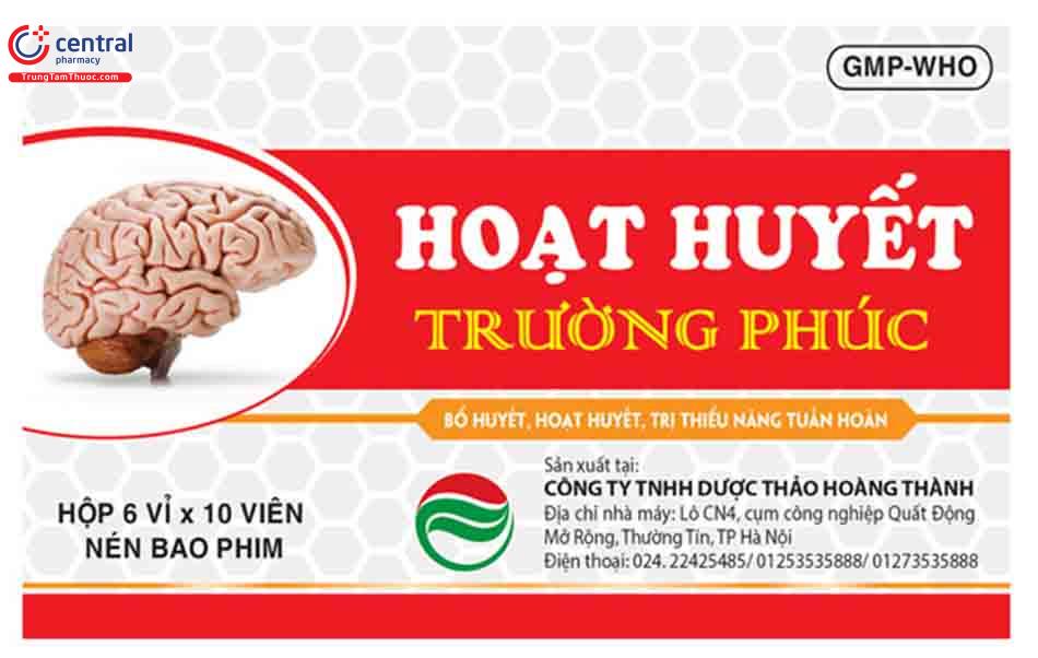 Hoạt huyết Trường Phúc- điều trị đau đầu hiệu quả